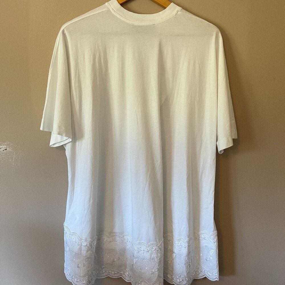 Simone Rocha Floral Scallop Hem T-shirt White Size XXS NWT Minor Flaws - Picture 3 of 5